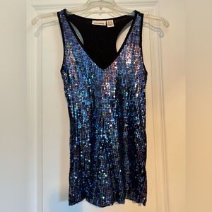 DLNY jeans sequin sleeveless top